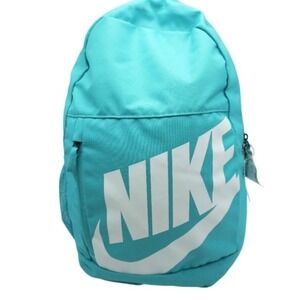 Nike Turquoise Blue Backpack Swoosh Logo‎ School Travel Bag